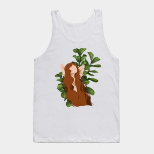 Plant lady abstract illustration 2 Tank Top